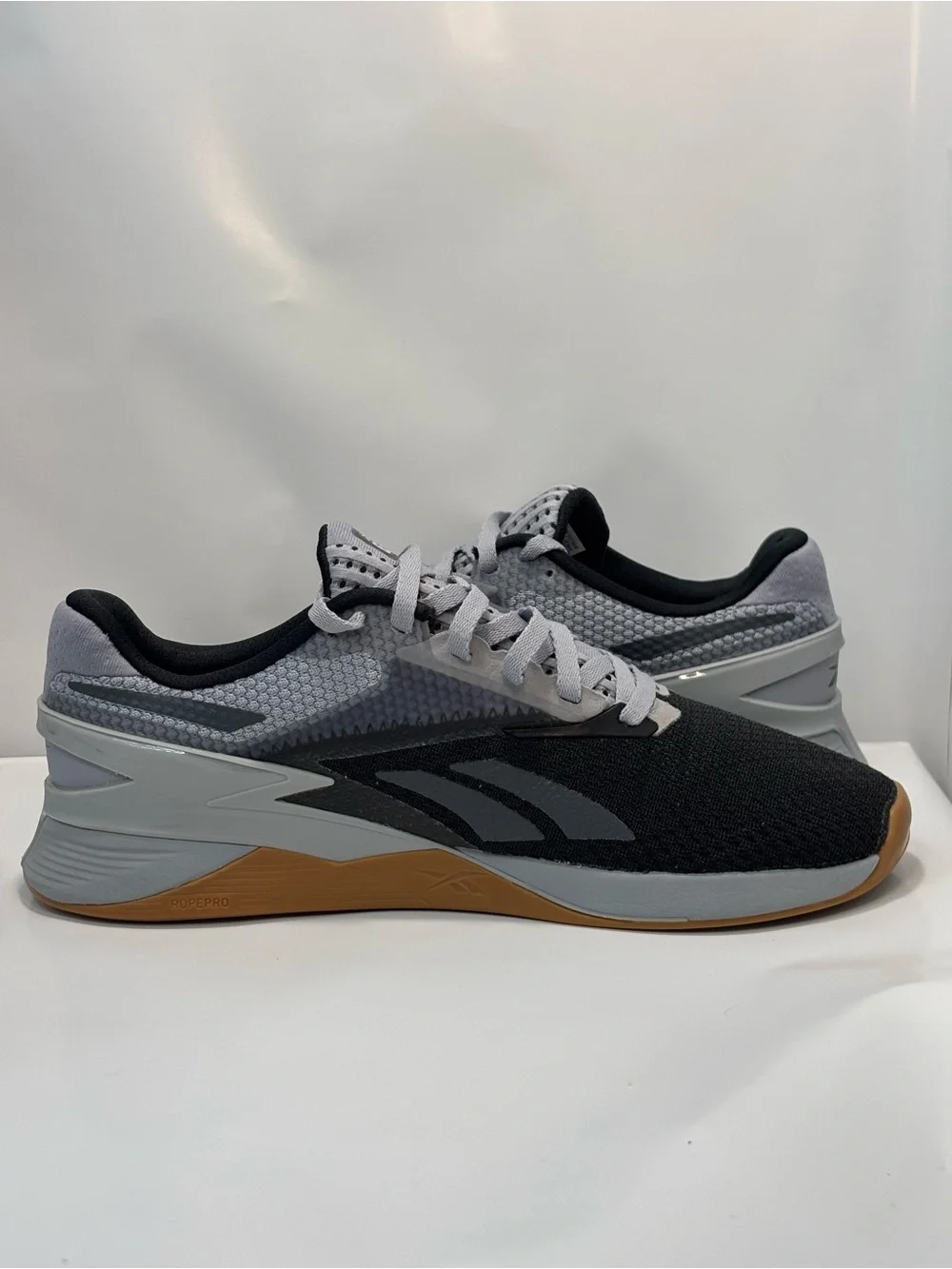 Reebok Nano X3 Shoes Men's Size 9 Cold Grey/Black Mesh Training Sneaker CK11039